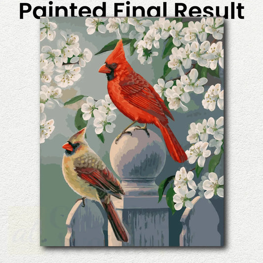 Backyard Cardinal Pair