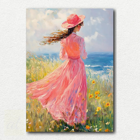Lady in Rose Dress