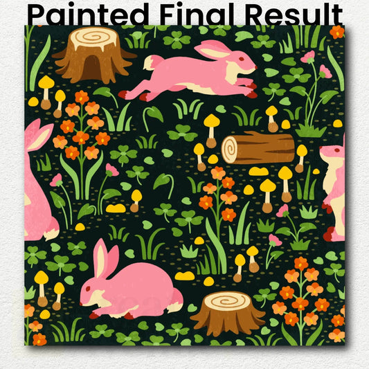 Rabbits Among the Clover