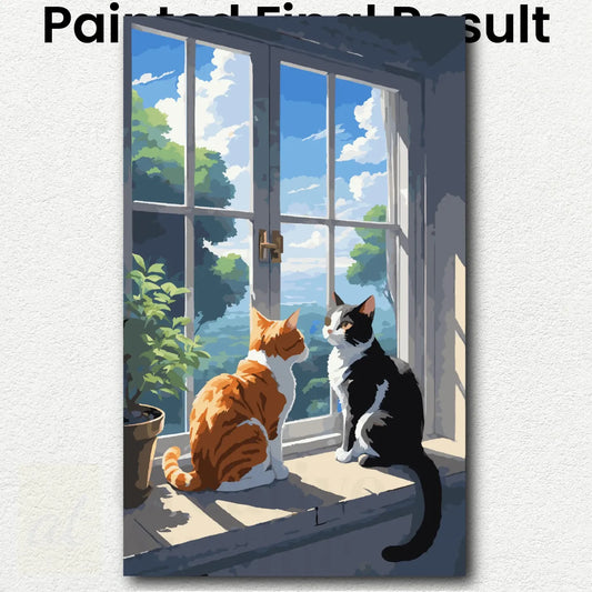 Cats Gazing Outdoors