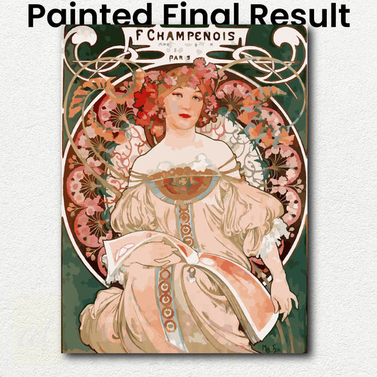 Champenois, Detail by Alphonse Mucha