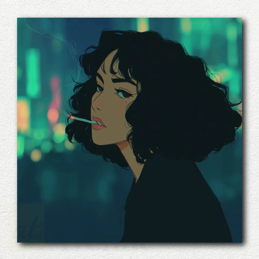 Cigarette Break in Neon