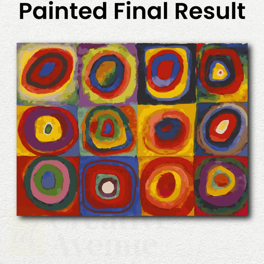 Color Study. Squares with Concentric Circles