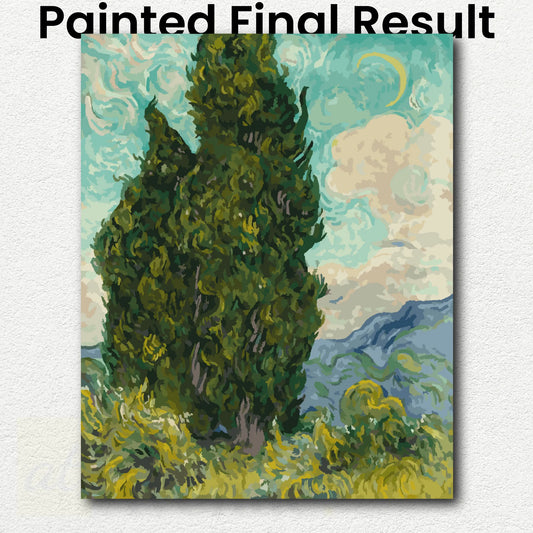 Cypresses by Vincent Van Gogh