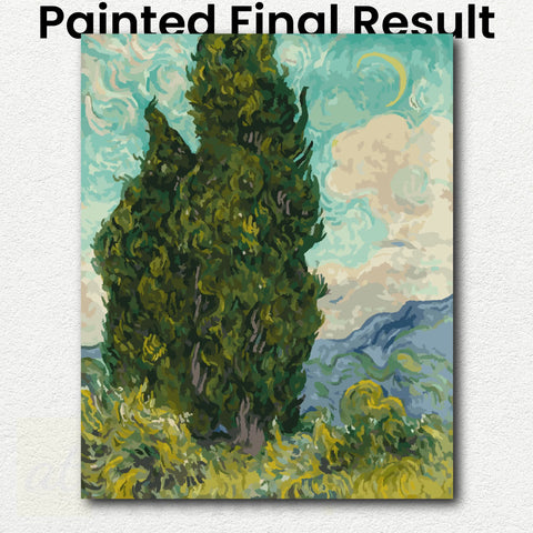 Cypresses by Vincent Van Gogh