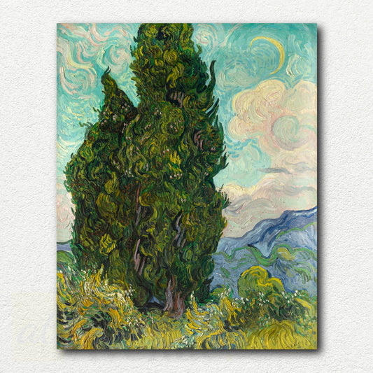 Cypresses by Vincent Van Gogh