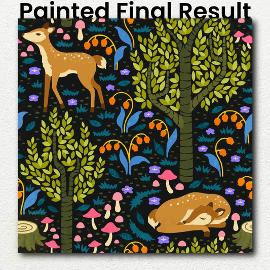 Fawn Among Mushrooms