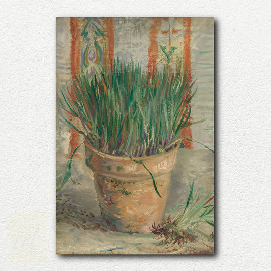 Flowerpot with Garlic Chives by Vincent Van Gogh