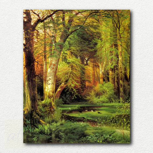 Forest Scene by Thomas Moran
