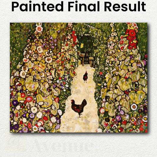 Garden Path with Chickens