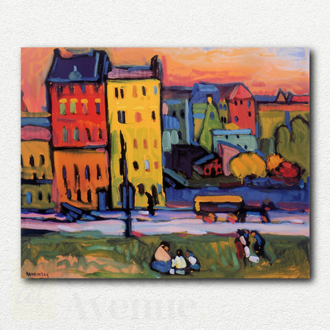 Houses in Munich by Wassily Kandinsky