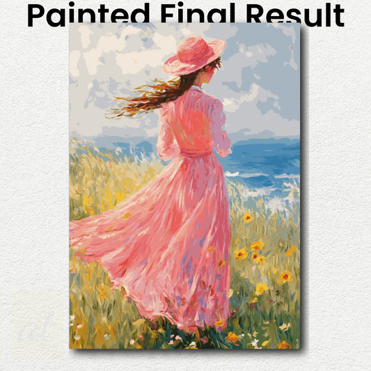 Lady in Rose Dress