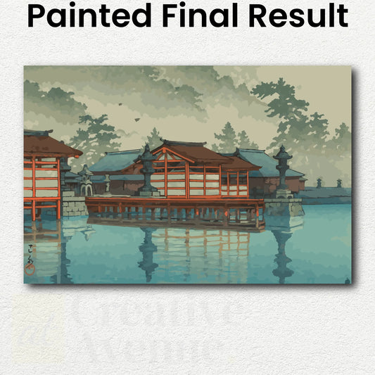 Miyajima in the Mist by Kawase Hasui