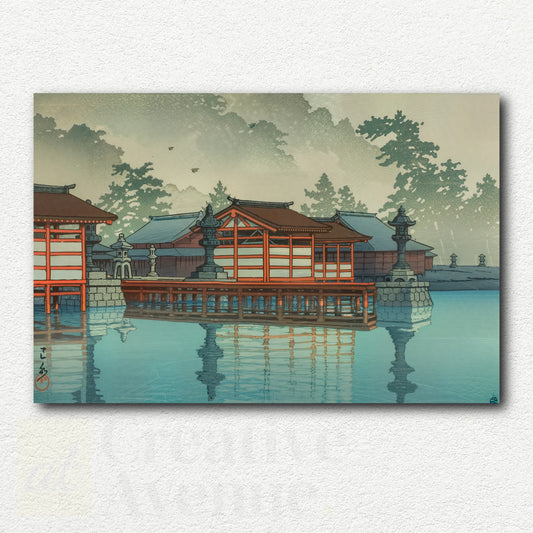 Miyajima in the Mist by Kawase Hasui