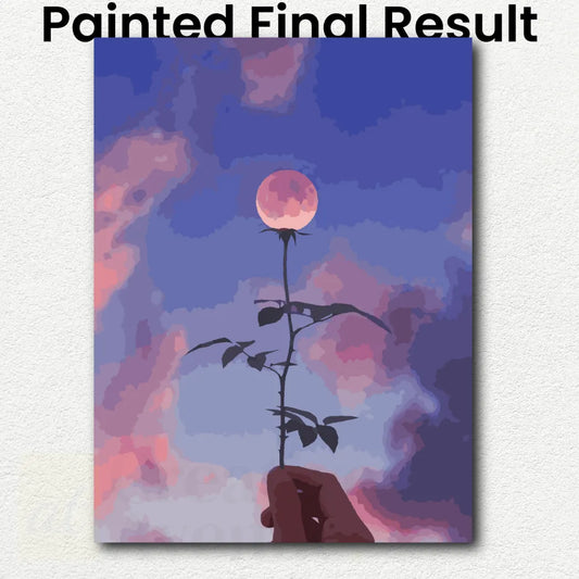 Moon is a Flower. Blue Sky