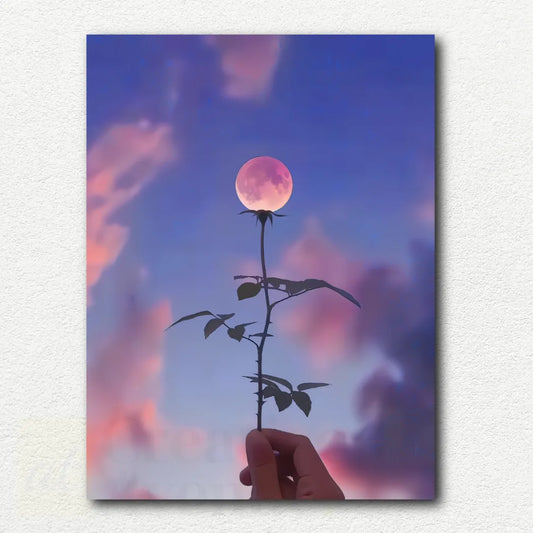 Moon is a Flower. Blue Sky