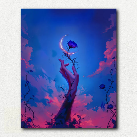 Moon is a Flower. Dark Rose