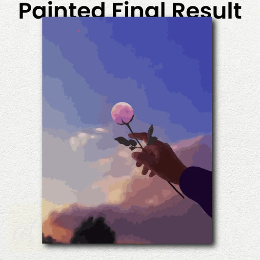 Moon is a Flower at Dusk