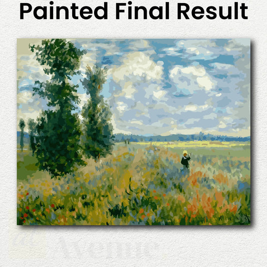 Poppy fields near Argenteuil by Claude Monet
