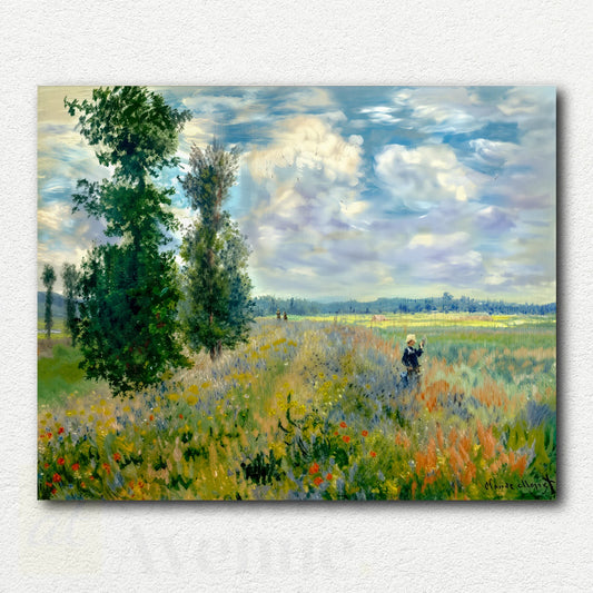 Poppy fields near Argenteuil by Claude Monet