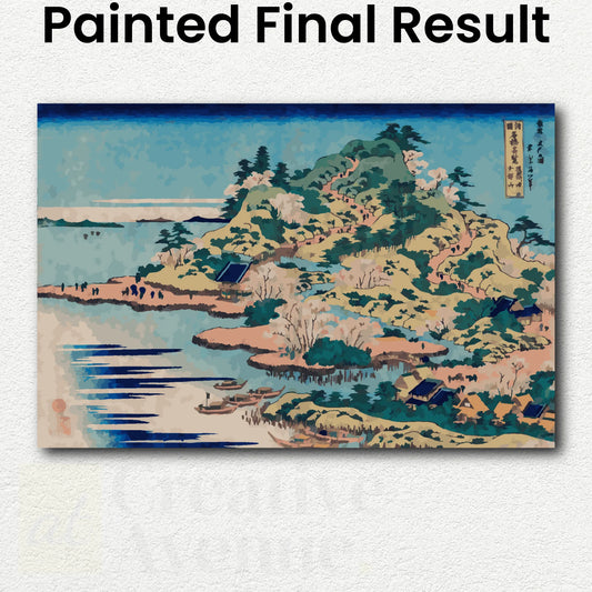Sesshu Ajigawaguchi Tenposan by Katsushika Hokusai