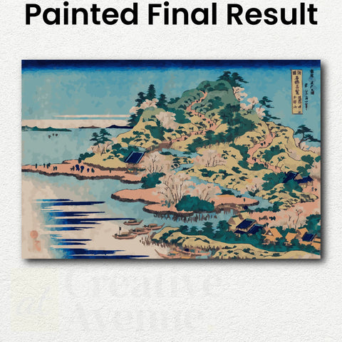 Sesshu Ajigawaguchi Tenposan by Katsushika Hokusai