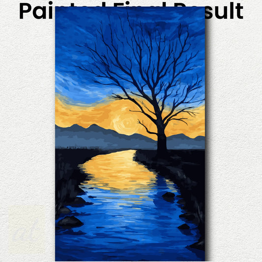 Sunset Over River