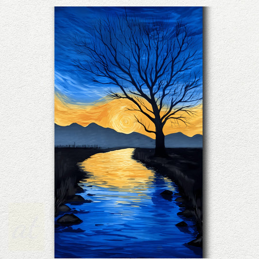 Sunset Over River