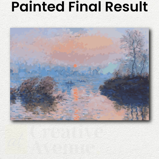 Sunset on the Seine at Lavacourt by Claude Monet