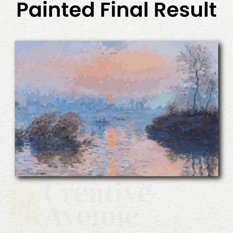 Sunset on the Seine at Lavacourt by Claude Monet