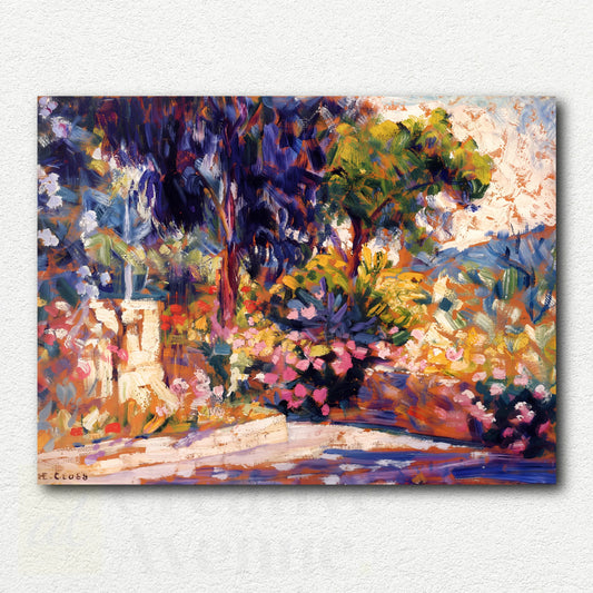 the Flowered Terrace by Henri Edmond Cross