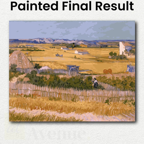 the Harvest by Vincent Van Gogh