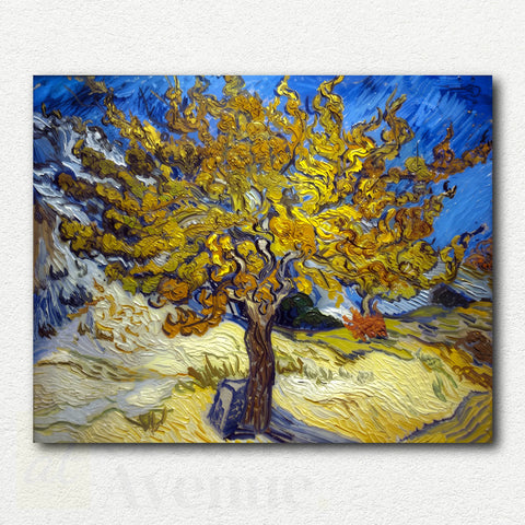 the Mulberry Tree in Autumn by Vincent Van Gogh