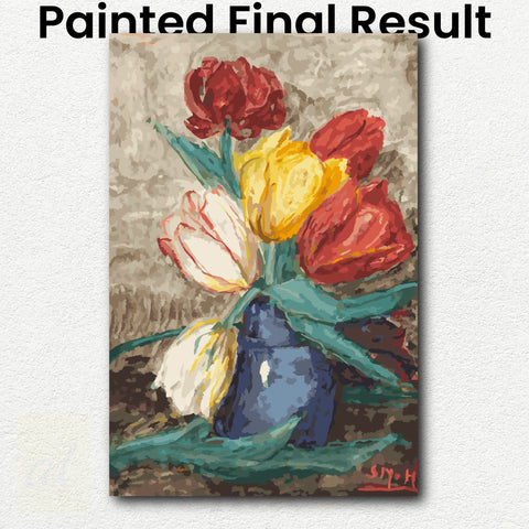 Tulips in a Vase by Sientje M. Van Houten
