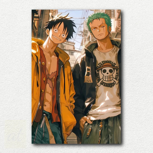 Urban Luffy and Zoro