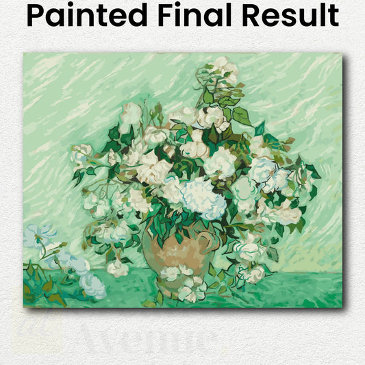Vase with Pink Roses by Vincent Van Gogh