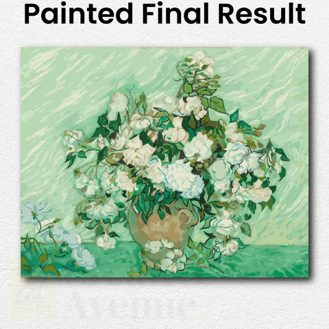 Vase with Pink Roses by Vincent Van Gogh