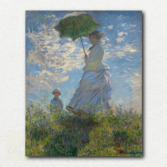 Woman with a Parasol – Madame Monet and Her Son