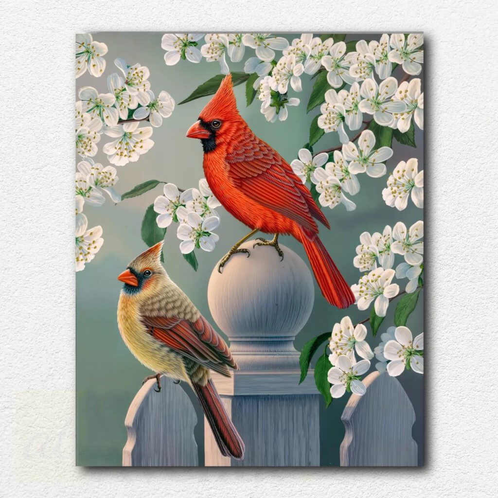 Backyard Cardinal Pair