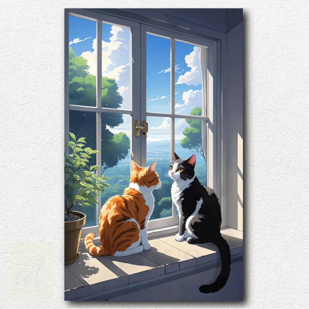 Cats Gazing Outdoors