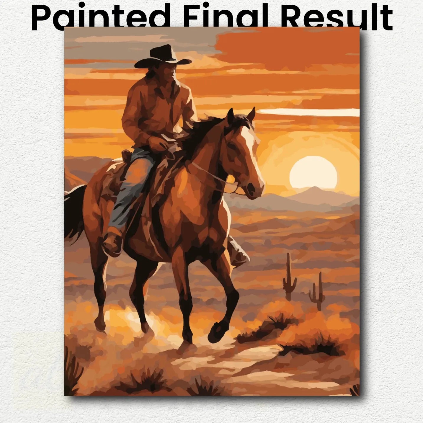 Lone Rider at Sunset