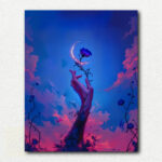 Moon is a Flower. Dark Rose