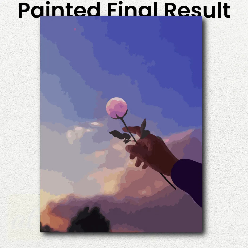 Moon is a Flower at Dusk