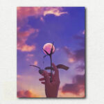 Moon is a Flower at Sunset