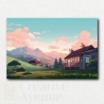 Pink Sky over the Valley
