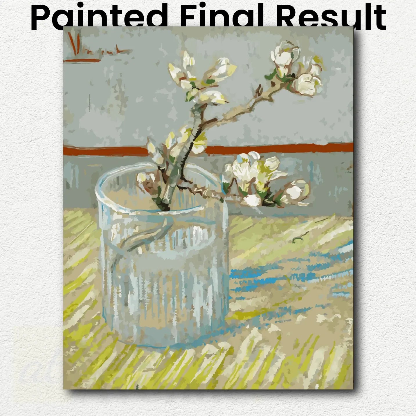 Sprig of Flowering Almond in a Glass