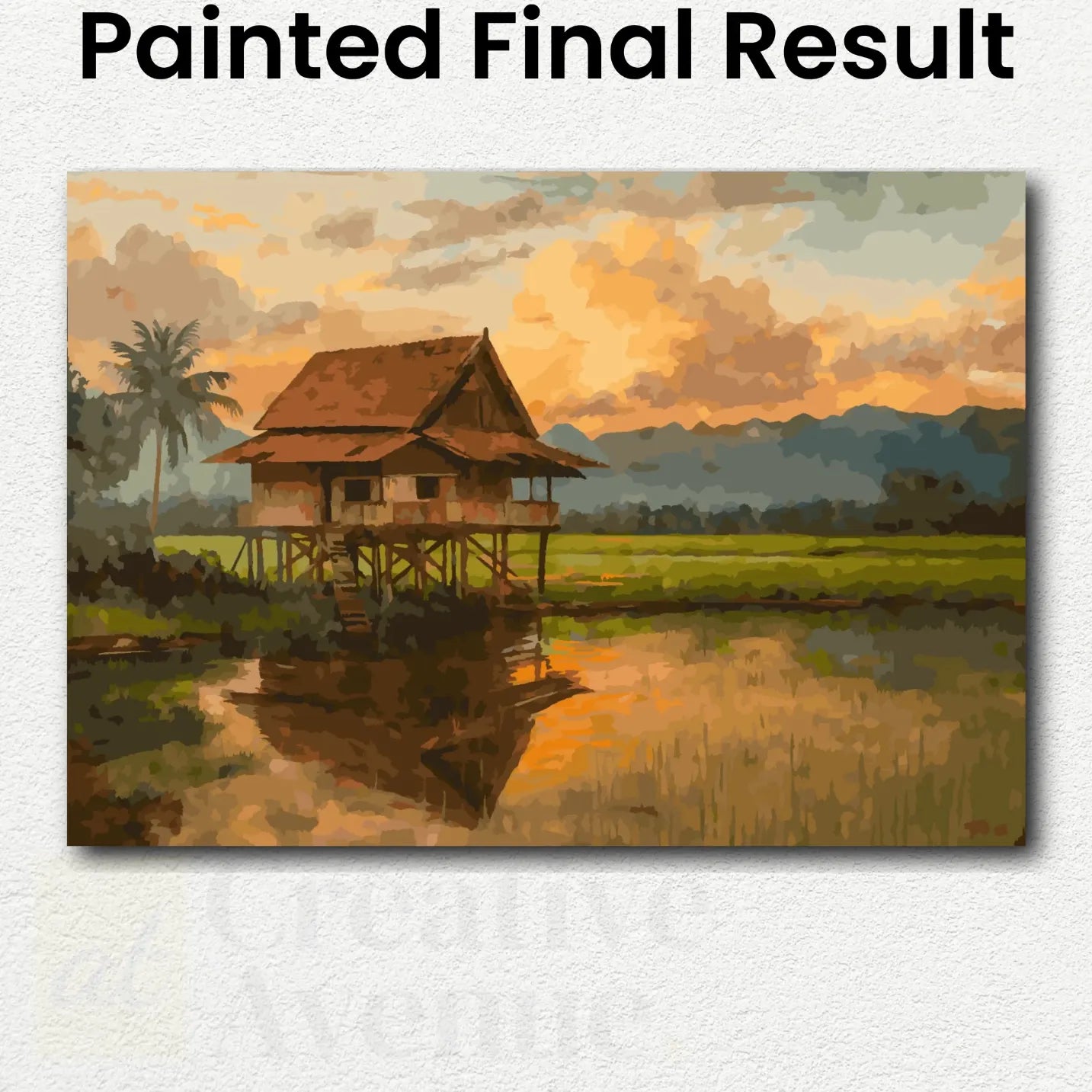 Sunset Over the Rice Fields