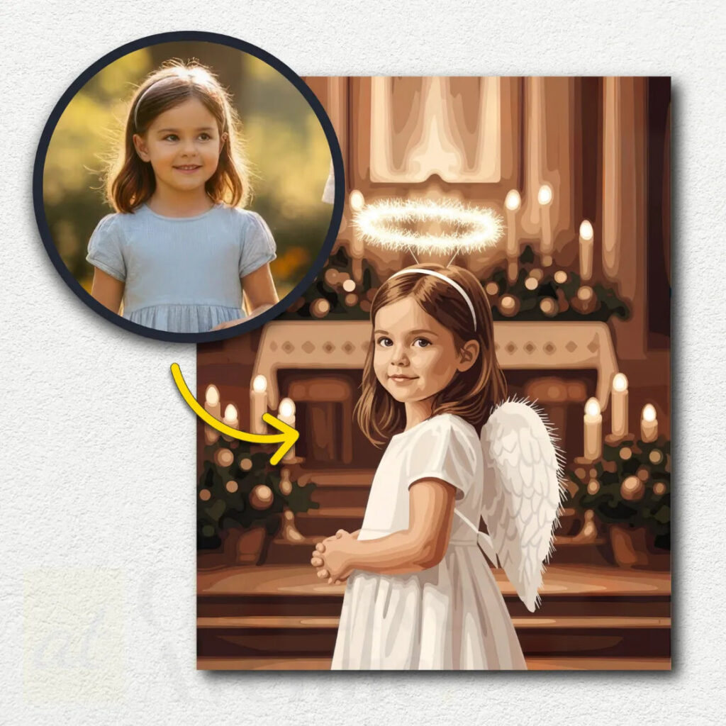 Angel Girl Personalized Portrait